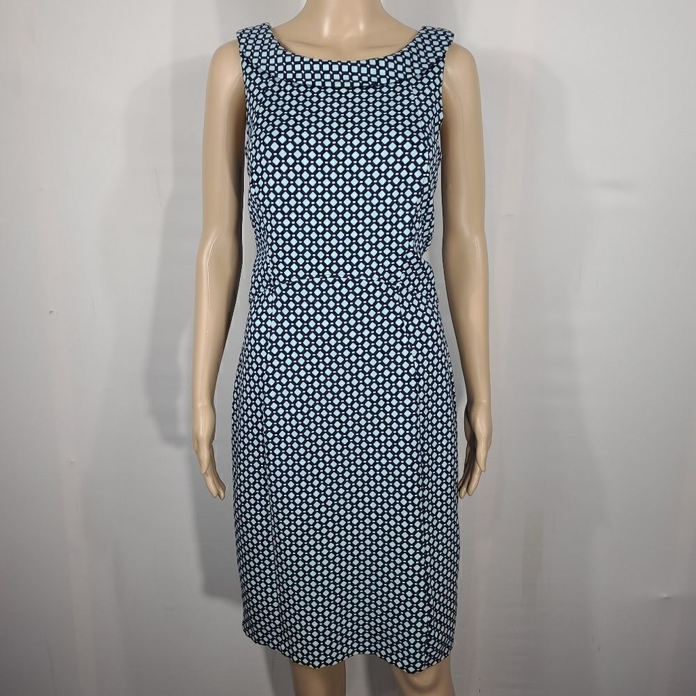 Lands' End Blue Dimond Bodycon Dress - Picture 2 of 9